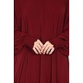 Premium Firdaus Loose Fit abaya with Ruffled Sleeves - Maroon Premium Firdaus Loose Fit abaya with Ruffled Sleeves - Maroon